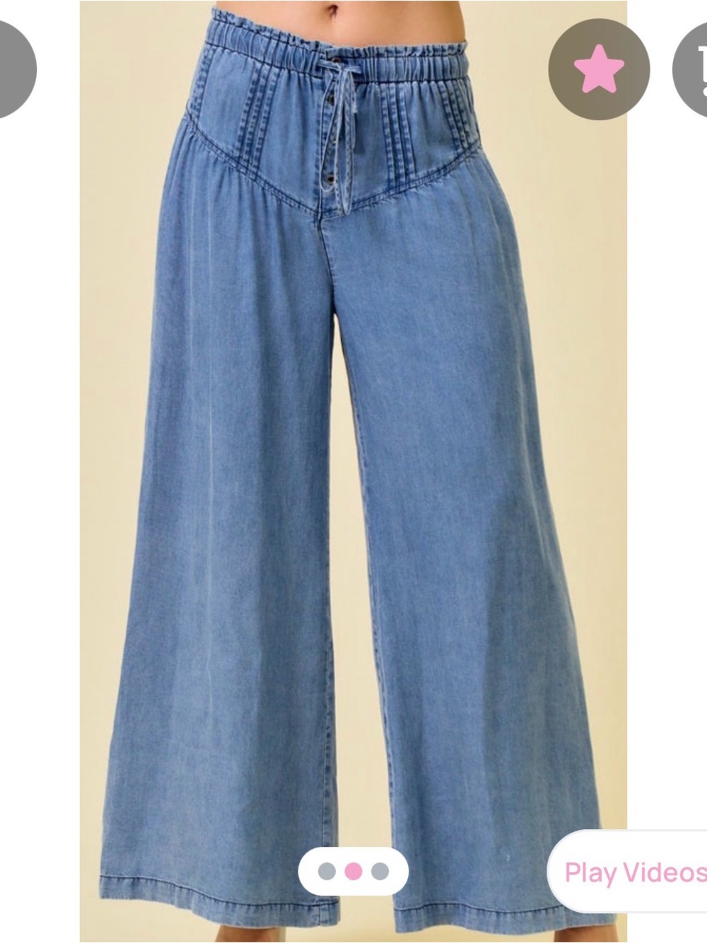 Doe And Rae High-Waist Wide Leg Denim Jeans in Blue